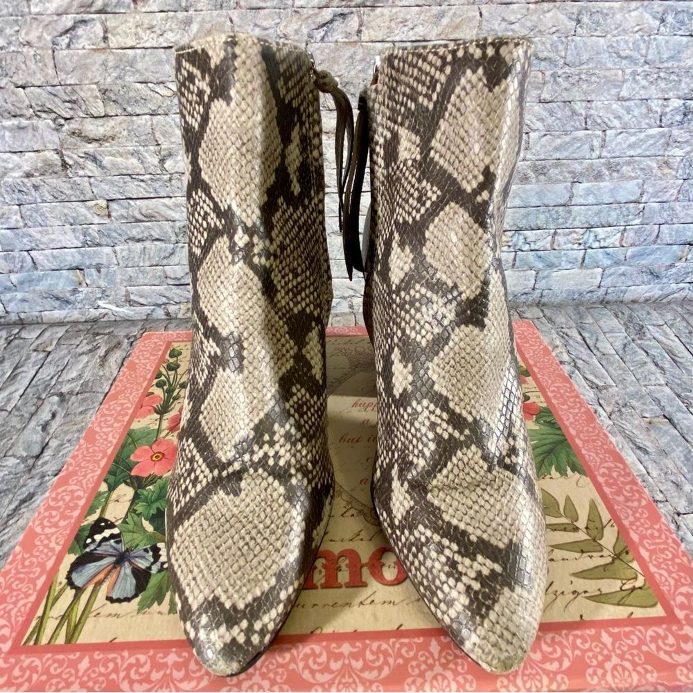 Dolce Vita Snake Print Ankle Boots - Picture 4 of 9
